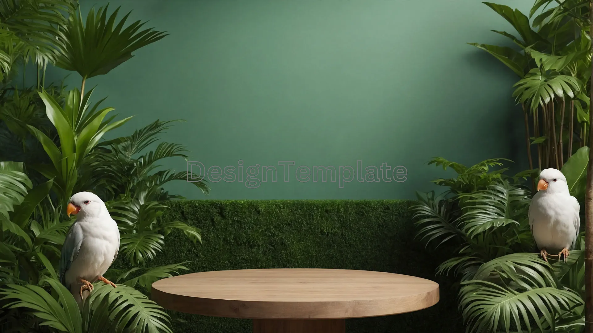 Eco-Friendly Interior Garden Lush Green Background